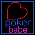 thumbnail image 1 of Poker Babe LED Neon Sign 24 x 24 - inches, Black Square Cut Acrylic Backing, with Dimmer - Bright and Premium built indoor LED Neon Sign for wall décor, arcarde, and storefront., 1 of 7