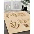 thumbnail image 3 of Ahgly Company Machine Washable Indoor Round Transitional Brown Sand Brown Area Rugs, 6' Round, 3 of 7