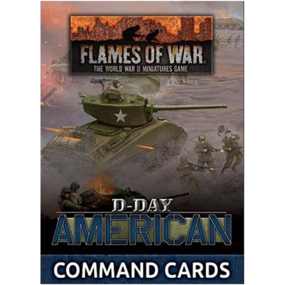 Battlefront Miniatures Flames of War D-Day American Command Cards FOW FW262C