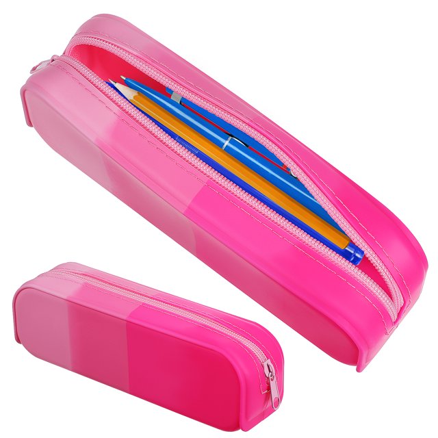 Estuche para lápices, bolsa de almacenamiento de lápices de silicona, soporte para almacenamiento de papelería, soporte para cosméticos