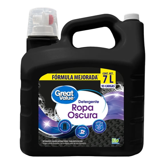 Detergente liquido Great Value para ropa obscura 7L