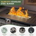 thumbnail image 4 of Aoxun Patio Furniture Sets with 44'' Fire Pit, 13 Pcs Outdoor Patio Coversation Set with 4in Thicken Cushion, Widen Armrests Wicker Outdoor Sectional for Backyard (Waterproof Cover Include), 4 of 7