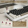 thumbnail image 6 of ATTACK SHARK X98PRO Wireless Gaming Keyboard, 99 Keys Wireless Mechanical Keyboard with LED Color Display & Number Pad, 6 of 10
