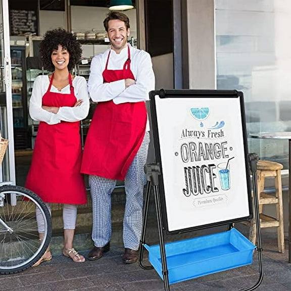 Magnetic Whiteboard with Stand - Double Sided 40"x28" Portable U Stand Easel Whiteboard, Height Adjustable & 360° Rotating Dry Erase Boards for Classroom, Home, Restaurant & Presentation