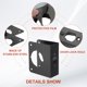 thumbnail image 3 of Placa de refuerzo para puerta Uxcell para reparación y refuerzo de puertas, 1 juego para puerta de 1-3/4" de grosor, tamaño de 4-1/2", color negro, 3 of 6