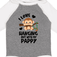 thumbnail image 4 of Inktastic Monkey I Love Hanging out with My Pappy Boys or Girls Long Sleeve Baby Bodysuit, 4 of 5
