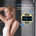 thumbnail image 2 of Shower Phone Holder Waterproof, Anti-Fog Touch Screen Shower Phone Case, 480 Rotation Wall Phone Mount Stand for Bathroom Batheub Kitchen Wall Mirror, Compatible with 4.7"-6.8"Phones (Yellow), 2 of 7