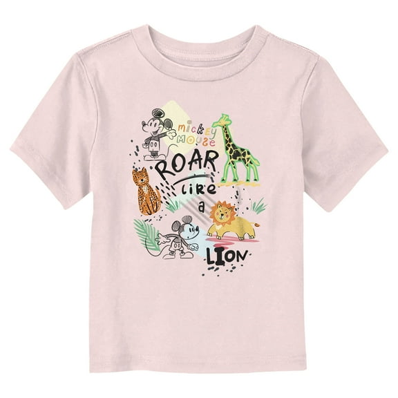 Toddler's Mickey & Friends Roar Like a Lion  Graphic Tee Light Pink 3T