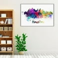 thumbnail image 3 of Houston Skyline in Watercolor - Wrapped Canvas Print Wall Art | 30" W x 20" H, 3 of 4