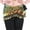 Yellow, variant on ZToonmas Women's Sparkly Sequin Belly Dance Hip Scarf Tie-on Skirt with Dangling Coins for Stage Performance