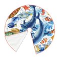 thumbnail image 3 of Bingfone Christmas Tree Skirt Mat Christmas Decoration Interior 36"-Marine Animals, 3 of 8