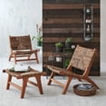 thumbnail image 6 of texxture Copenhagen Banana Tree Bark Chair Wood Leg Home Furniture, Natural, 6 of 11