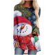 thumbnail image 2 of Puntoco Mujer Moda Suelta Manga Larga Cuello Redondo Blusa Navidad Impresión Camiseta tops Puntoco Puntoco-3258, 2 of 5