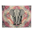 thumbnail image 5 of COMIO  Elephant Tapestry Wall Hanging, Blue Bohemian Boho Psychedelic Hippie Wall Art [Hemmed Edges] Home Decor for Bedroom, Dorm, College, Living Room, 40x30 Inch, Pink, 5 of 7