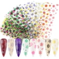 thumbnail image 1 of PVCS Nail Art Christmas Color Snowflake Christmas Nail Transfer Sticker 10 Styles, 1 of 9