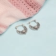 thumbnail image 3 of LeCalla 925 Sterling Silver Vintage Filigree Hoop Earrings for Women, 3 of 7