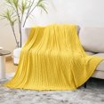 thumbnail image 2 of Cotton Knit blanket-130x150,Yellow, 2 of 8