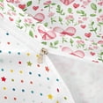 thumbnail image 4 of Erosebridal Pink Love Hearts Queen Duvet Cover Set for Girls, Chic Flower Floral Bedding, Polka Dots Reversible, 3pcs 1 Duvet Cover and 2 Pillowcases, No Comforter, 4 of 6