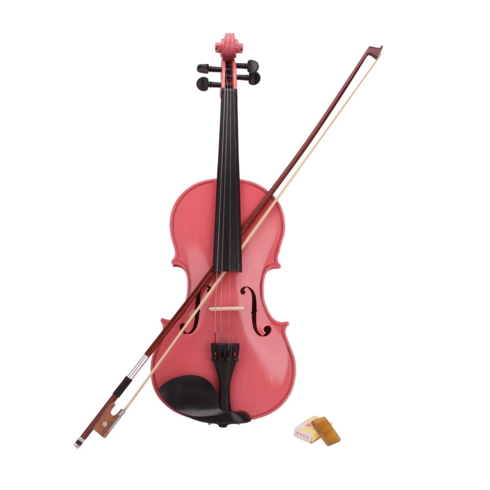Ktaxon 4/4 Pink Acoustic Violin Fiddle with Hard Case, Bow, Rosin for beginning