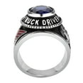 thumbnail image 5 of Men's Stainless Steel Montana Blue Stone Professional Truck Driver Ring, 5 of 7