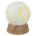 thumbnail image 1 of Northlight Globe Lumineux Blanc et Brun de 6,5 Pouces avec Flocons de Neige, 1 of 4