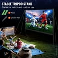 thumbnail image 4 of VEVOR Projector Screen with Stand,100 inch 16:9 4K 1080 HD Outdoor Movie Screen with Stand,Wrinkle-Free Projection Screen with Bar Feet and Carry Bag,for Home Theater Cinema Backyard Movie Night, 4 of 9