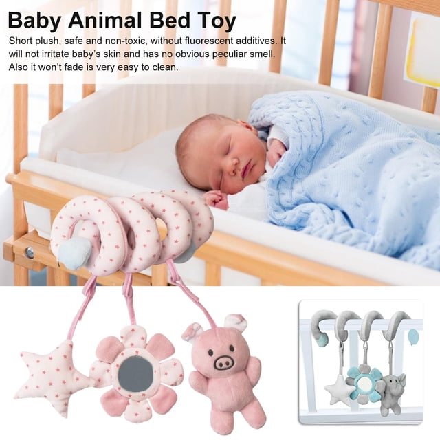 Cochecito de bebé, cuna, actividad, juguetes de peluche en espiral, cochecito de bebé infantil, asiento de coche, juguetes colgantes, juguetes educativos de peluche