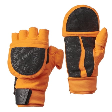 Brown Camouflage Glove - Mossy Oak Blaze Orange Youth Pop-Top Gloves