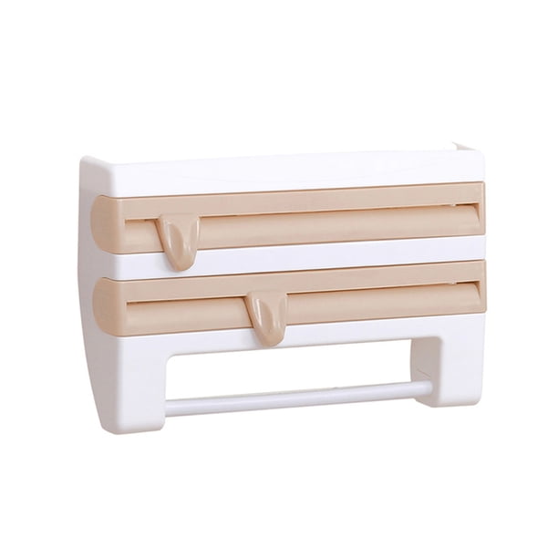 Advancent Dispensador de film transparente Montado en la pared Soporte para toallas de papel de papel de aluminio Envoltura de plástico Conservante Mostrada Caqui Advancent HA061169-01B
