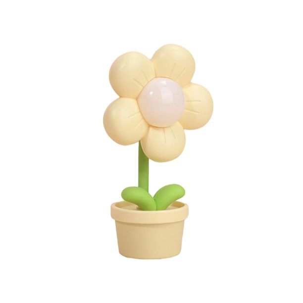 Lámpara de flores Mini luz nocturna Luz de guardería Regalo de cumpleaños Decoración del hogar Lámpara de escritorio Mini lámpara Lámpara de mesita de , AMARILLO Yinane Luz de noche