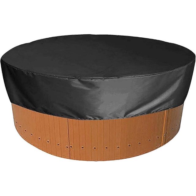 Round Swimming Pool Cover Round Spa Cover Waterproof Dustproof Tarpaulin Protective Cover Suitable for All Types of Round Swimming Pools 190cm*90cm