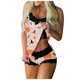 thumbnail image 1 of Mujeres Sexy Impresión Encaje Sling Sin mangas Tank Tops Empalme Pantalones cortos Conjunto casual Wmkox8yi bvn3825, 1 of 6