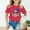 Hot Pink, variant on Aihuaihua Girl's Graphic Tees Crew Neck Short Sleeve Cute Summer Tops Multicolor Print T Shirts Black,7-8 Years