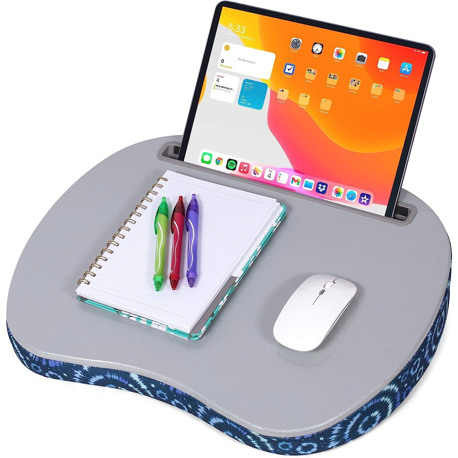 Bilot Lap Desk with Pillow Cushion Tablet Slot Fits Laptops Up to