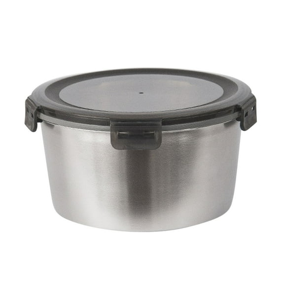 Stainless Steel Mixing Bowls,Stainless Steel Table Stainless Steel Mixing Bowl Food Storage for Household Refrigerators and Kitchens Non Fresh-Keeping Box Circular with Lid Reusable