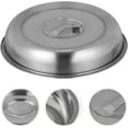 thumbnail image 2 of 2 Pcs Couvercle de Barbecue en Acier Inoxydable Rond pour Fondre le Fromage et Couvercle de Cuiseur Vapeur pour Gril Plancha et Autres Grils à Fumer 20Cm, 2 of 5