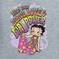 thumbnail image 5 of Wild Bobby Betty Boop Peace, Love and Girl Power Betty Boop Women’s Standard V-Neck Tee, Heather Grey, XX-Large, 5 of 5