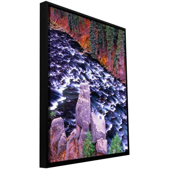 ArtWall Dean Uhlinger "Below The Falls" Floater Framed Gallery-Wrapped Canvas