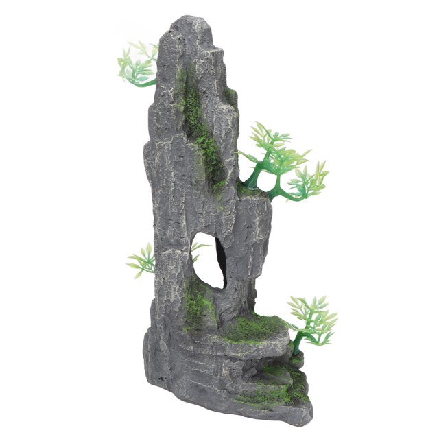 Acuario de rocalla, acuario de rocalla de resina, acuario de rocalla de resina natural, adornos paisajísticos para acuarios, diseño fácil de usar