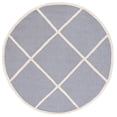 thumbnail image 2 of SAFAVIEH Cambridge Kennedy Geometric Diamonds Wool Area Rug, Silver/Ivory, 6' x 6' Round, 2 of 8