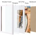 thumbnail image 2 of Vittanly 11x17 Picture Frame, Engineered Wood with Shatter Resistant Plexiglass, Display Pictures 8x12 with Mat or 11x17 without Mat, Photo Frame for Wall Mounting, White, 1 Pack, 2 of 6