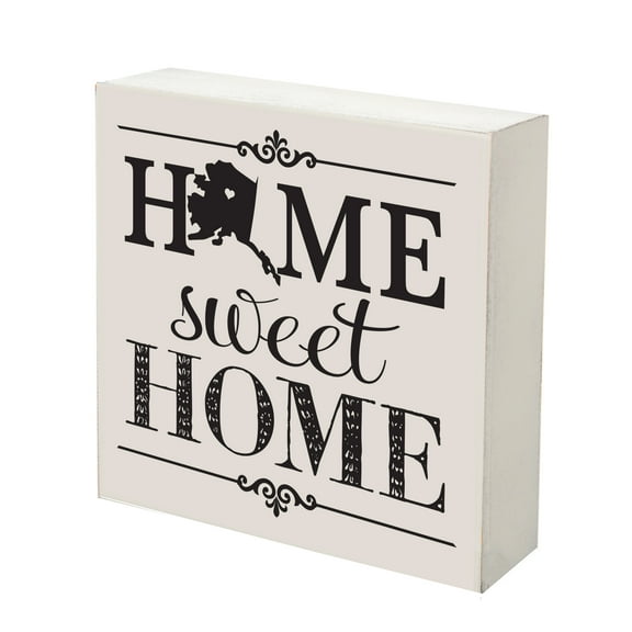LifeSong Milestones 6x6 Shadow Box White- Alaska (Home Sweet Home)