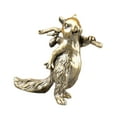 thumbnail image 4 of Figura de ardilla de latón, decoración de escritorio, mini escultura coleccionable, mascota de té para mesa, estantería de casa, regalo de, 4 of 9