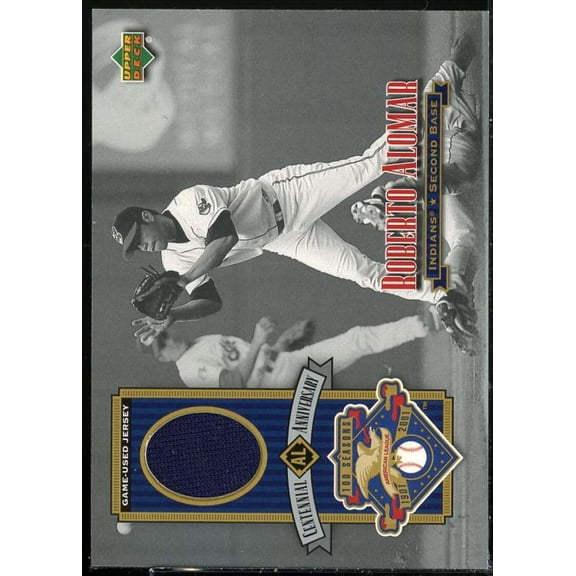 Roberto Alomar Card 2002 Upper Deck AL Centennial Memorabilia #ALJRA