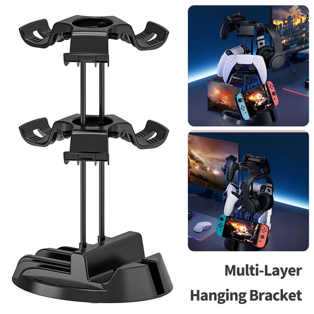 Soporte para Gamepad 1/2/3 Niveles Útil Consola Juegos PS Series/Steam/Switch