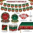 thumbnail image 7 of Ayieyill 170Pcs Christmas Party Supplies, Christmas Disposable Dinnerware Set for 24 Guests, Merry Christmas Theme Holiday Tableware Decorations Kit(Red Green), 7 of 7