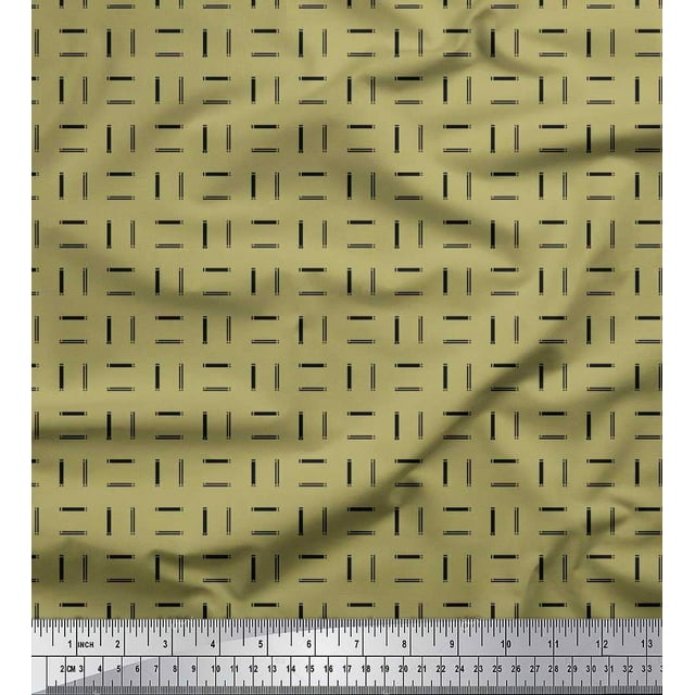 Soimoi Viscose Chiffon Fabric Geometric Small Print Fabric by The Yard 42 Inch Wide