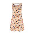 thumbnail image 4 of Vestido de Verano Casual de Mujer Impreso sin Mangas con Cuello en V Conjunto Superior, Imitación de Algodón Tirar Marco Suelto, 4 of 9