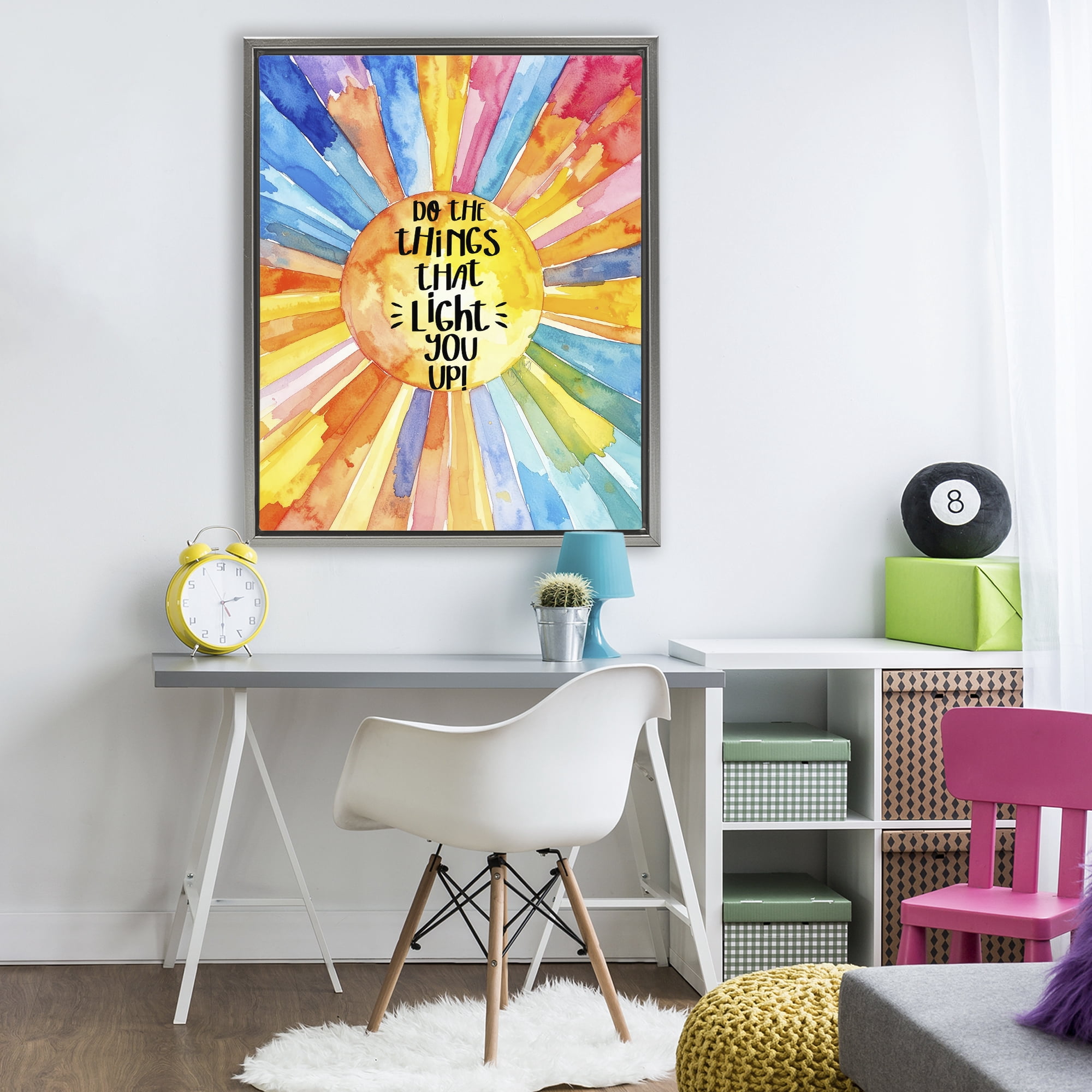 Stupell Industries Things That Light You Up Gray Framed Floater Canvas Wall Art, design by Shelly Craig