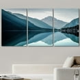 thumbnail image 2 of wall26 Canvas Print Wall Art Set Duotone Blue Mountain Forest Lake Nature Wilderness Photography Realism Rustic Landscape Colorful Cool for Living Room, Bedroom, Office - 24"x36"x3 Panels, 2 of 5